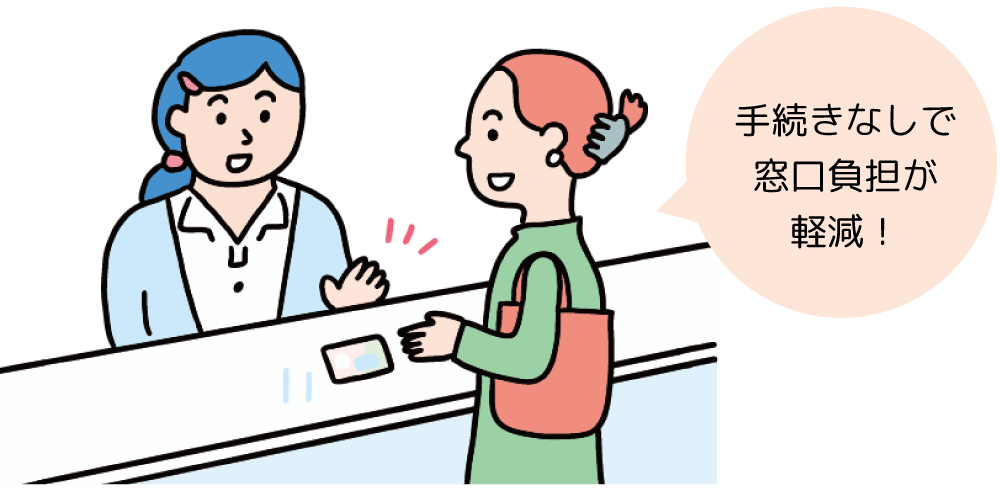 手続きなしで窓口負担が軽減！